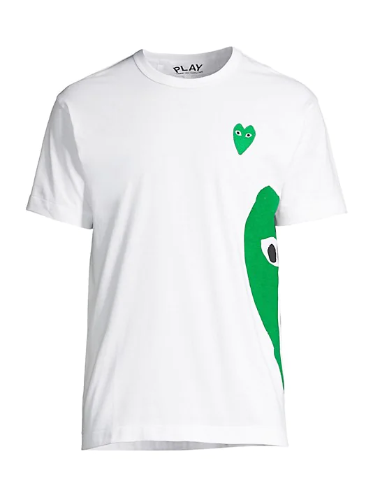Comme Des Garcons Green Logo Graphic T-Shirt