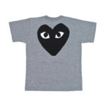 PLAY KIDS T-SHIRT BLACK TEXT AND BLACK HEART