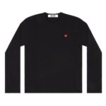 Play Comme des Garçons Small Red Heart Long Sleeve (Black)