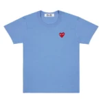 PLAY BASIC COLOURED T-SHIRT RED EMBLEM (BLUE)