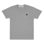 PLAY BASIC COLOURED T-SHIRT SMALL BLACK EMBLEM (GREY)