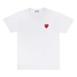 PLAY BASIC T-SHIRT RED EMBLEM (WHITE)