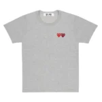 PLAY BASIC T-SHIRT TWO EMBLEMS (GREY)