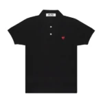 PLAY POLO SHIRT SMALL RED EMBLEM (BLACK)