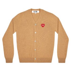 PLAY MEN’S CARDIGAN INVADER EMBLEM (BEIGE)