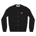 PLAY MEN’S CARDIGAN INVADER EMBLEM (BLACK)